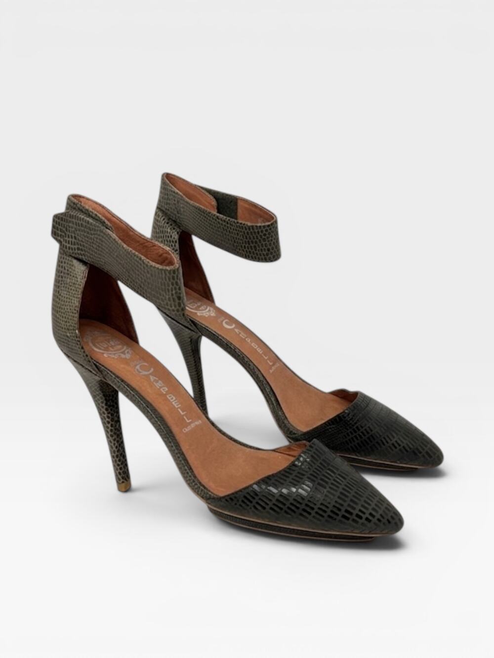Jeffrey Campbell Solitaire Heel in Green Leather Size 9
